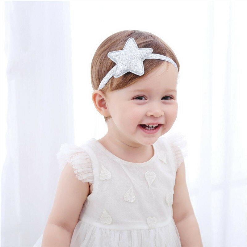Fashion Newborn Toddler Headband Children's Cute Hair Accessories Baby Band Lace Pentagram Flowers Girl Elastic bands Headwear