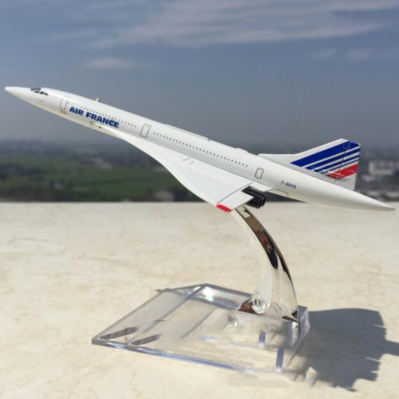 15 CENTIMETRI 1:400 scala Concorde Air France compagnia aerea 1976-2003 Modello di aereo Aeromobile Raccolta Display Giocattoli In Lega di metallo Aereo regali
