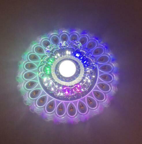 New Modern Crystal LED Saving Efficient Ceiling Blue flower Light Superior Lamp Fixture Fashion Chandelier