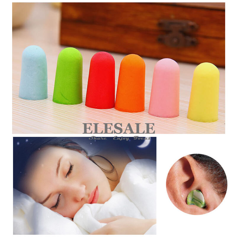 10 Pairs Candy Color Anti-noise Soft Foam Earplugs Sleeping Noise Insulation Ear Protector For Travel Work Safe Protection