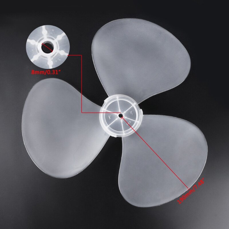 Ventilador de plástico con 3 hojas para Midea y otros ventiladores, 16 pulgadas, 400mm