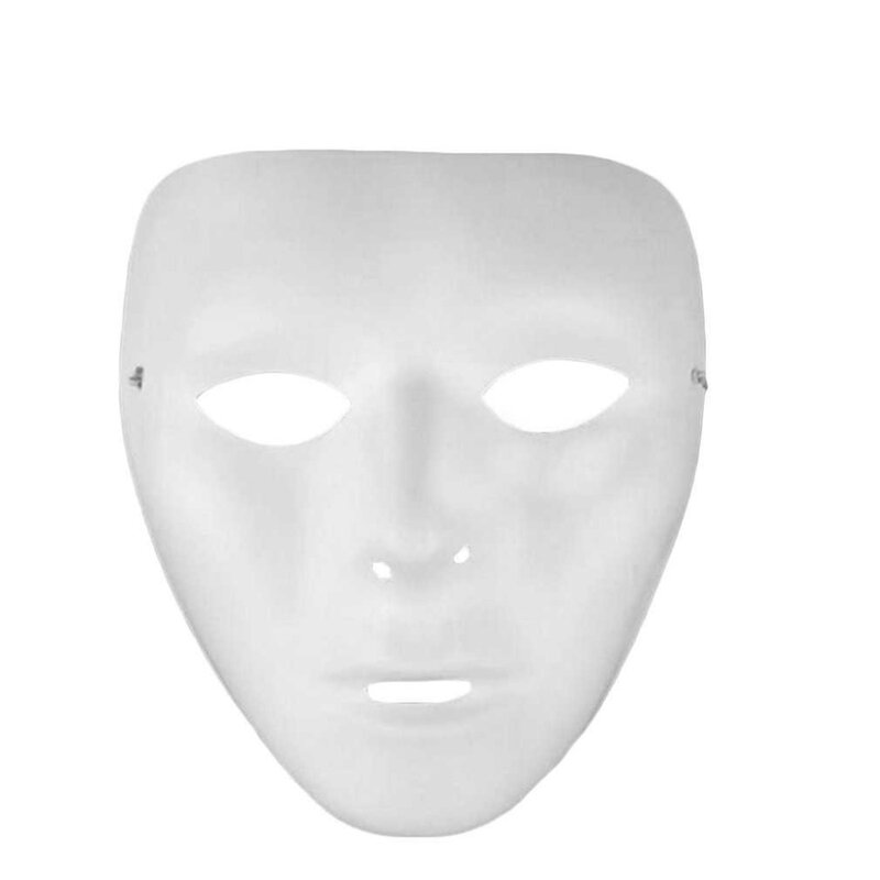 Cosplay Halloween Festival PVC White Mask Party Toys Unique Full Face Dance Costume Mask for Men Women for Gift