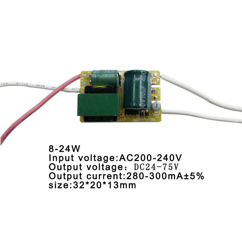 8-50w conduziu a entrada AC175-265V do transformador da luz do motorista da lâmpada adaptador de alimentação 280ma-300ma atual para a microplaqueta conduzida do bulbo da luz do ponto