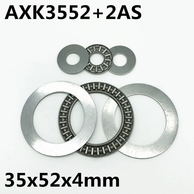 AXK3552 + 2AS 스러스트 니들 롤러 베어링, 35x52x4mm 스러스트 베어링, 신제품 고품질, 10 개