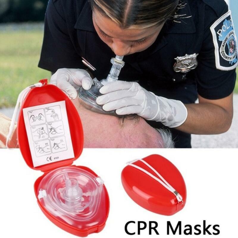 หน้ากาก CPR Professional First Aid CPR Breathing หน้ากากป้องกัน Rescuers ประดิษฐ์การหายใจ Reuseable พร้อม One-Way วาล์วเครื่องมือ