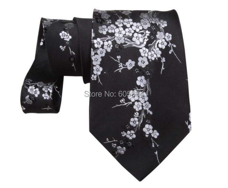 Gravatas jacquard luxuosas estilosas de flores, 4 unidades, estilo chinês, seda natural genuína brocado, padrão de negócios, gravatas de lazer