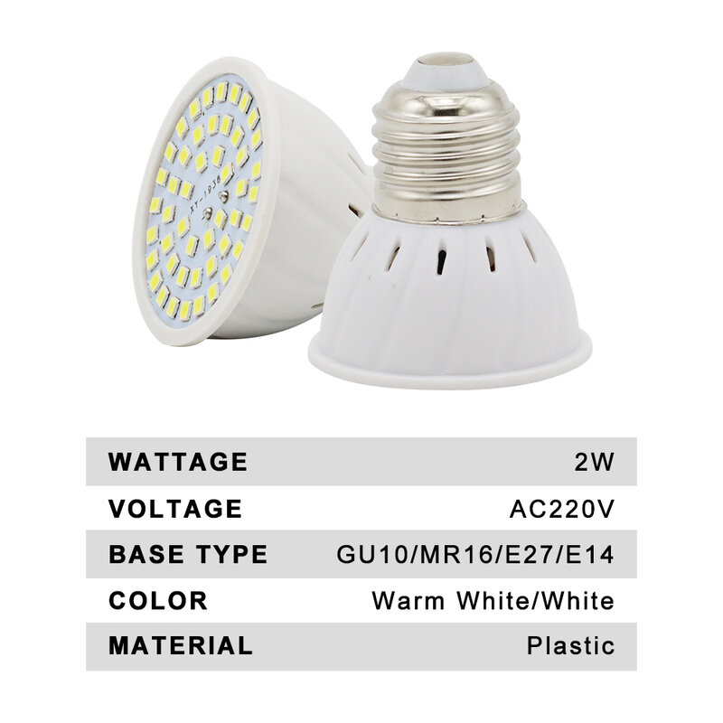 220V LED Corn Bulbs E27 E14 MR16 GU10 Light Bulb Lampada Ampoule Spotlight 48 LEDs Chip 2835 SMD Bombillas LED Lighting Lamp Cup