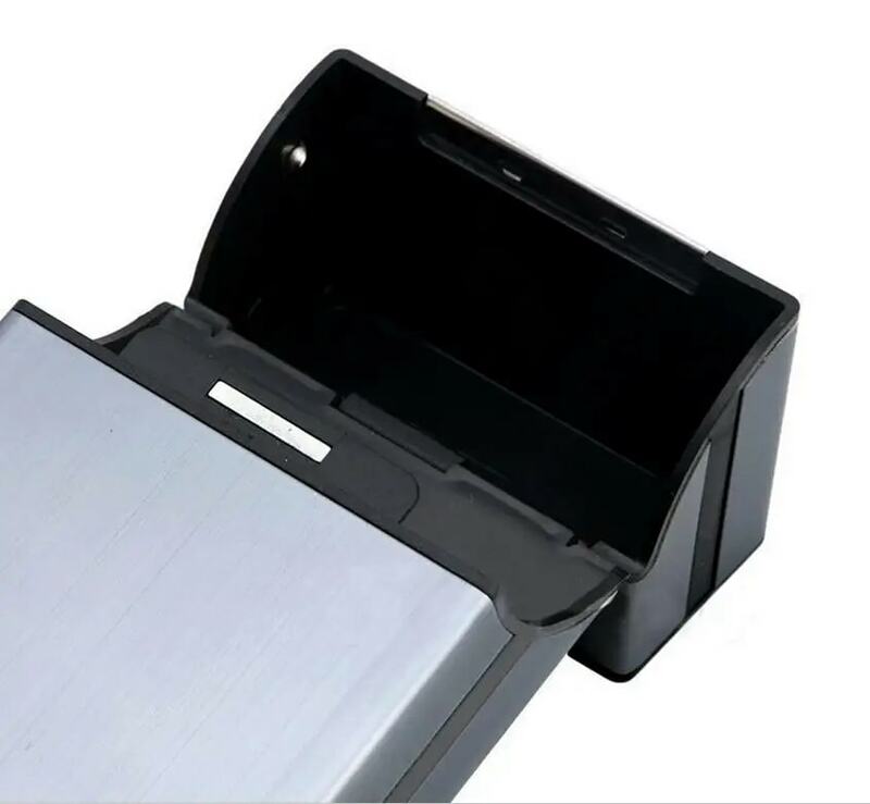 Grijs Aluminium Metalen Sigaar Box Holder Pocket Tabak Storage Case