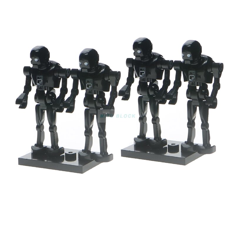 4pcs/lot Star Wars Super Battle Droid RO-GR K2SO Figures Starwars Model Set Building Blocks kits Brick Toys for Children