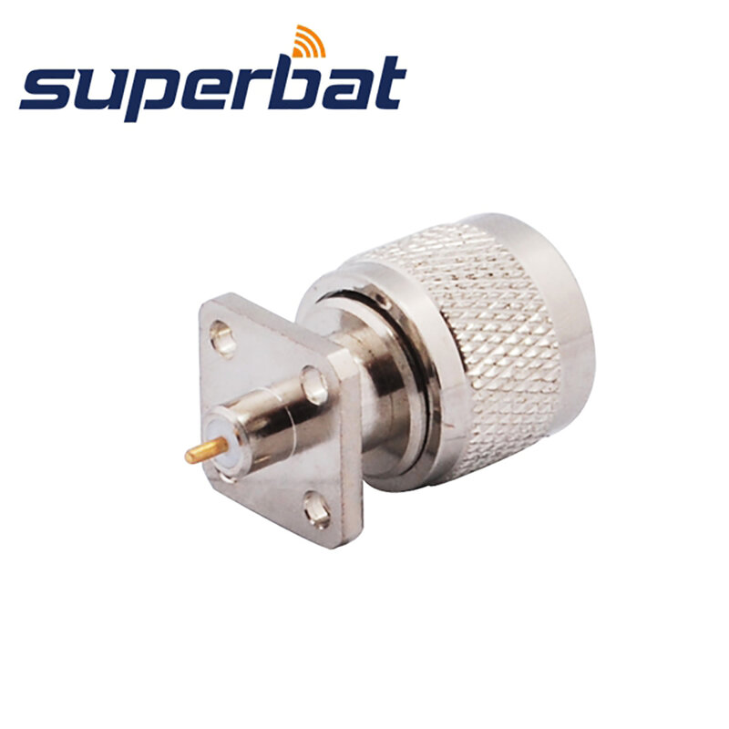 Superbat – connecteur Coaxial RF à 4 trous pour montage sur panneau, 10 pièces, mâle avec Post-soudure