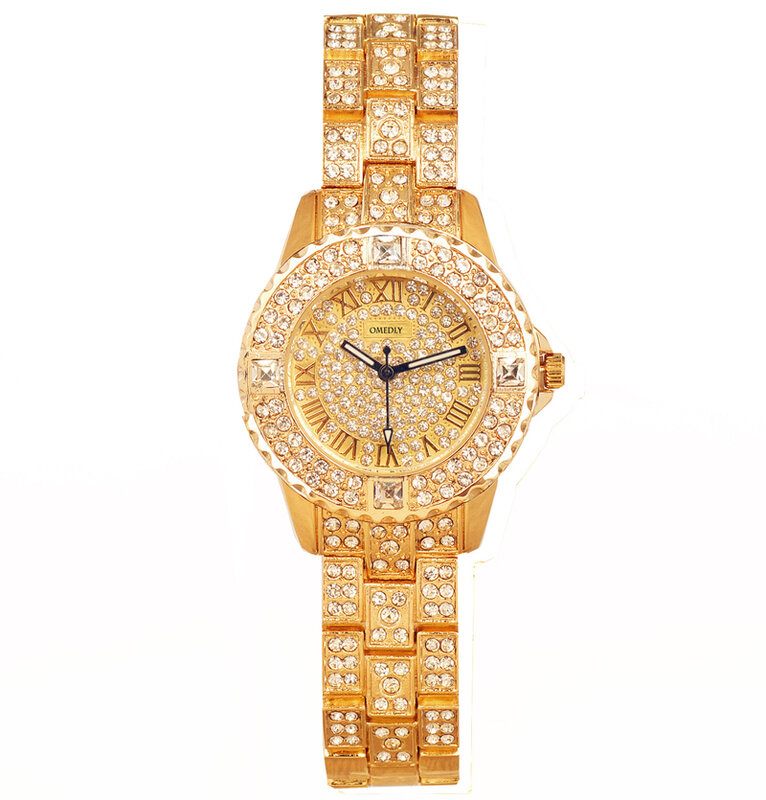 Shiny Frauen Kristall Quarz Uhren Luxus Diamant Kleid Uhren Damen Armbanduhr Relogios Femininos saat Weibliche datum Uhr