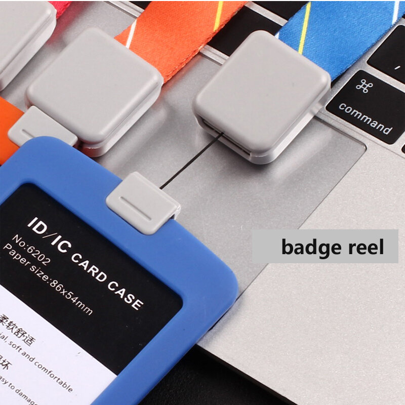 DEZHI-cordón retráctil con Material de Gel de sílice, soporte para insignia de identificación, accesorios para tarjetas de crédito bancarias