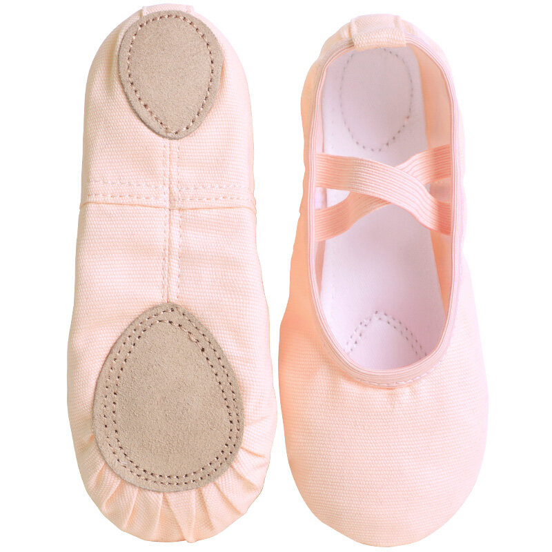 Ballet Dance Shoes para Mulheres Adulta, Sapatos de Treino Ginástica, Lona, Sola Macia, Chinelos Meninas