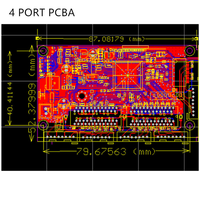 OEM PBC 4/8 Port Gigabit Ethernet Switch Poort met 4/8 pin way header 10/100/1000 m Hub 4/8way power pin Pcb board OEM schroef gat