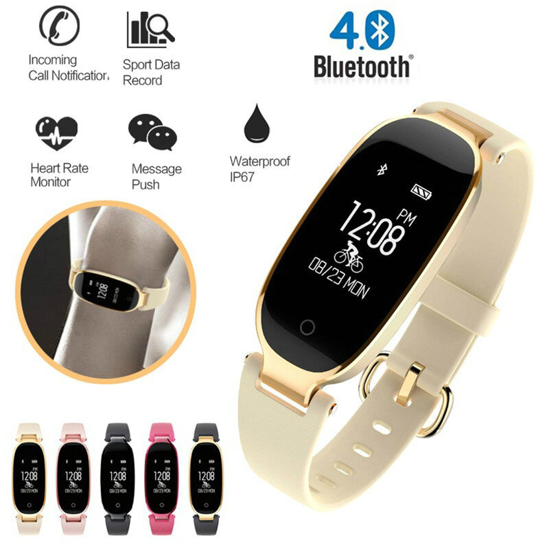 Scomas smartwatch feminino ip67, smartwatch à prova d' água com monitor de frequência cardíaca, rastreador de fitness, para ios e android