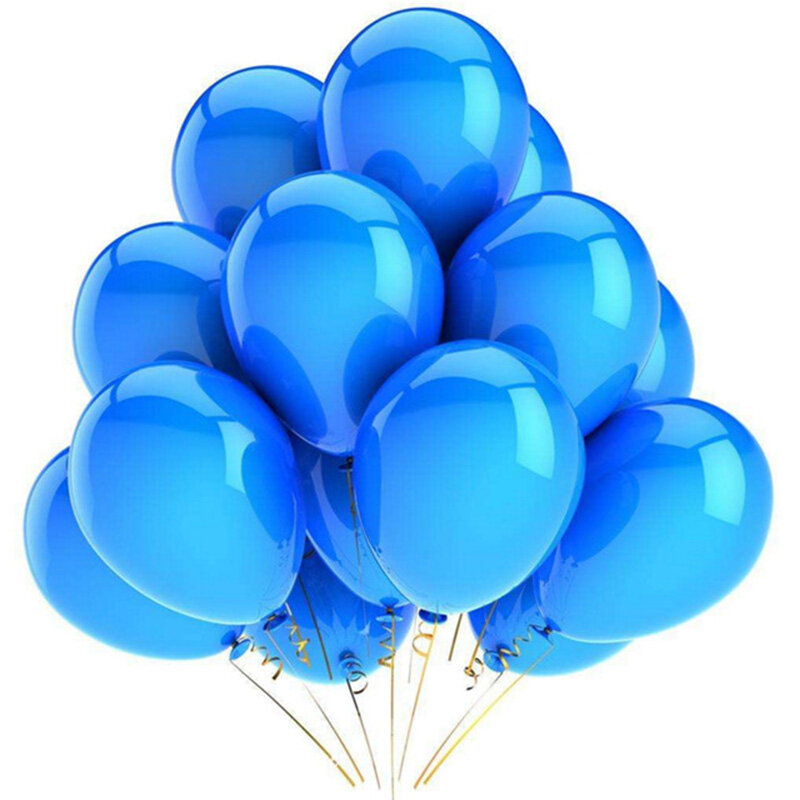 Латексные воздушные шары, серебристые, синие, красные, золотистые, черные, розовые, украшения для дня рождения, 20 шт., воздушный шар на подарок