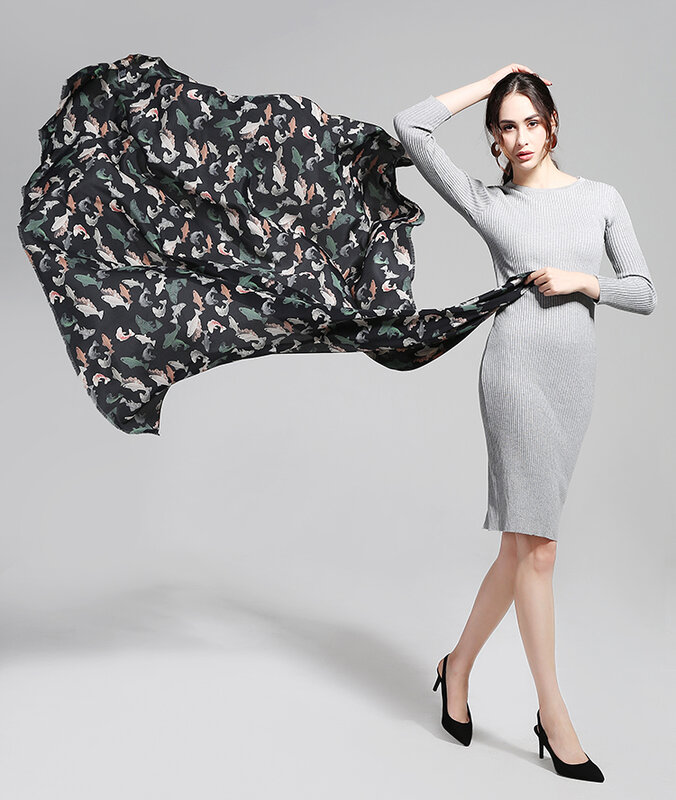 100% Silk Crepe Scarf 130X130cm Pure Silk Fabric New Trends Plus Size Fashion Women Scarf Winter Scarf Square Scarf
