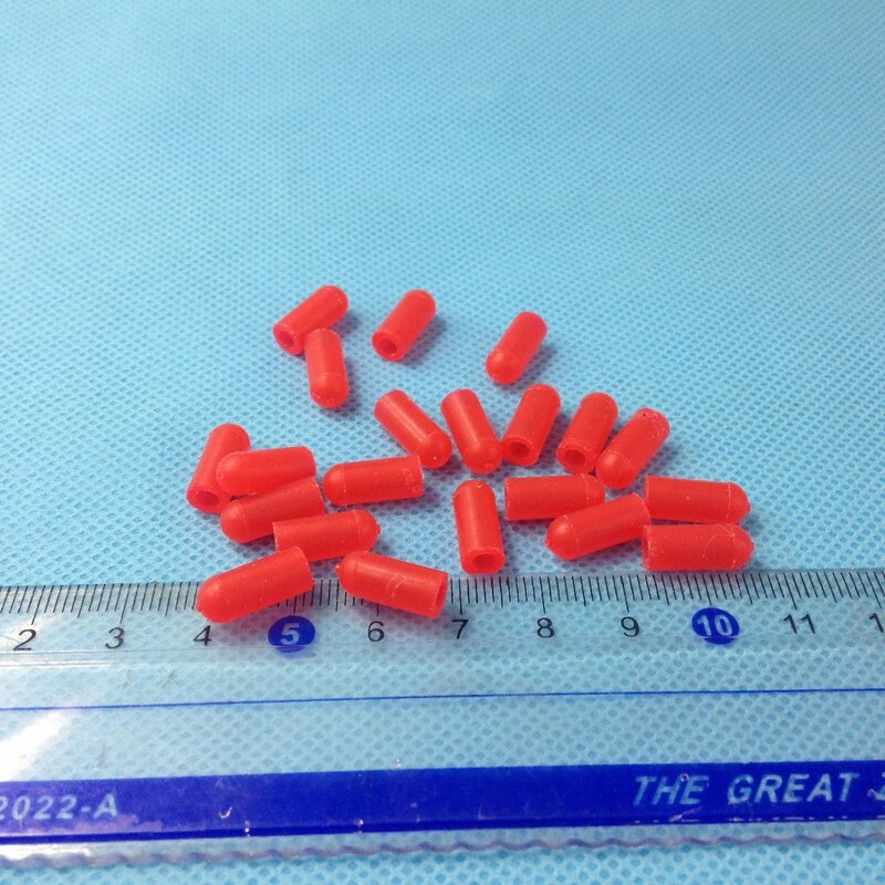50 sztuk/partia 3.05mm ID wysokiej Temp gumy silikonowej zaślepki malowany proszkowo, kolor losowo