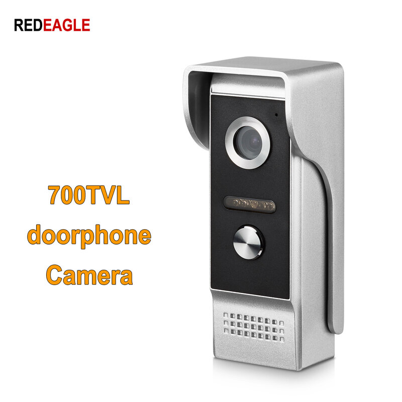 REDEAGLE-Unidad de cámara HD 700TVL, con carcasa de Metal, Color, para el hogar, con cable, vídeo, puerta, teléfono, intercomunicador, Kit de acceso