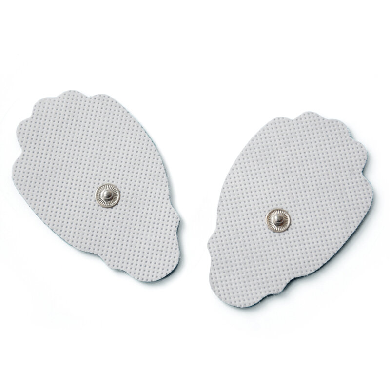 Almohadillas de electrodos TENS, 50 pares, forma de Palma con botón, 3,5mm, uso para máquina de terapia Digital TENS