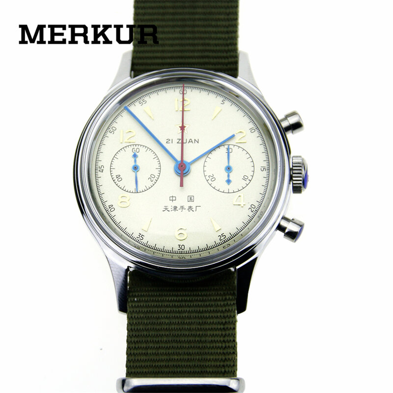 Oryginalne mewa chronografu mężczyzna zegarek na rękę Pilot oficjalne wznowienie 304 St1901 1963 Flieger stare vertion nie ograniczona