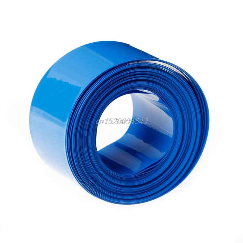Kit de envoltura de tubo de Tubo termorretráctil de PVC de 5m para batería 18650 18500, accesorios de cableado redondos planos de 18,5mm, venta al por mayor y envío directo