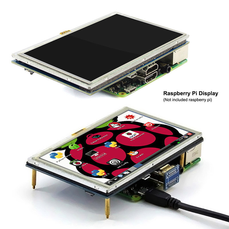 5-дюймовый ЖК-дисплей Elecrow Raspberry Pi, сенсорный экран с сенсорным пером, 800x480, 5-дюймовый TFT монитор для Banana Pi Raspberry Pi 2B 3B +