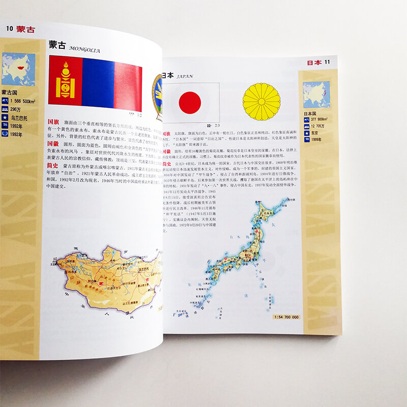 كتاب للأعلام الوطنية والشعارات الوطنية للعالم ، كتاب للأطفال والكبار ، مراجعة ، النسخة الصينية