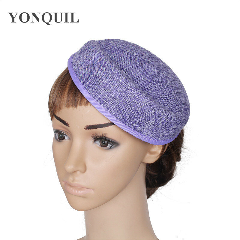 Menawan Sinamay Imitasi Hitam Memikat Dasar 18CM Pillbox Topi Baru Bahan Pakaian Rambut Wanita Pesta Menunjukkan DIY Rambut Headpiece