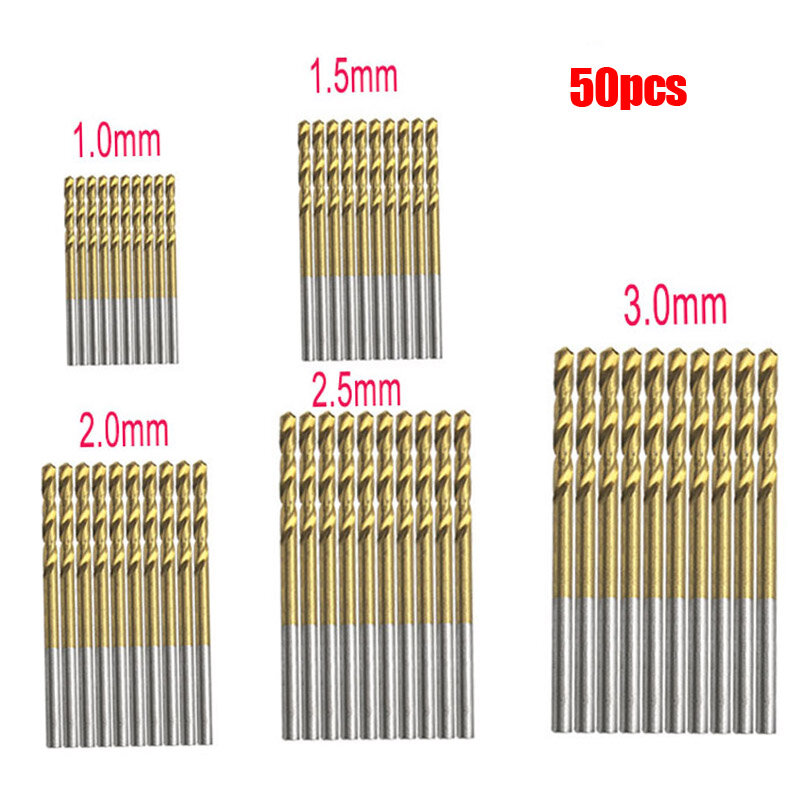 1 set Titanium Coated HSS High Speed Steel Drill Bits Set Power Tools  Mini Carving Clamp For Craft Carving Woodworking Jewelry