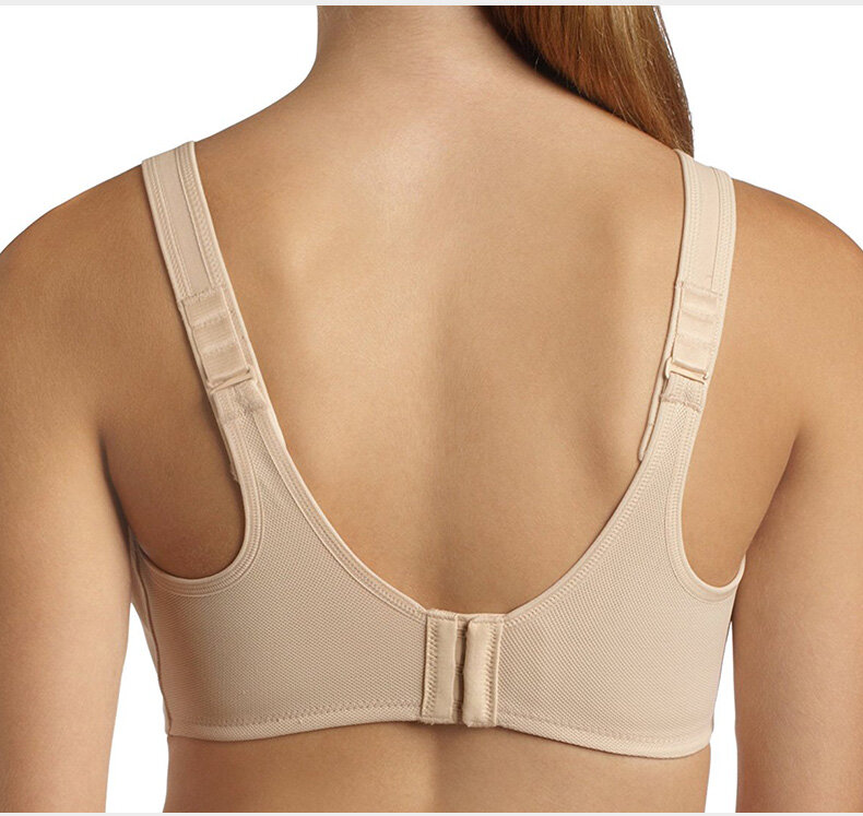 Womens Max Control High Impact Underwire Full Coverage Bra Unlined Solid Outer Active Underwear 34 36 38 40 42 C D DD E F G H