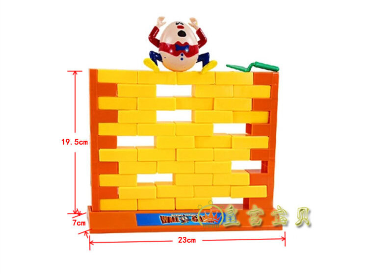 Keluarga Papan Permainan Anak-anak Mainan Humpty Dumpty Dinding Permainan mendorong Keluar Batu Bata Anak Lucu Gag Mainan Novelty Hadiah Inggris versi