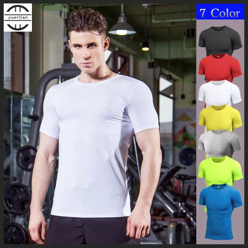 300 sztuk mężczyzn czopiarki bielizna kompresyjna 3D mocno T-shirt, wysoka elastyczna szybko schnąca Sport Fitness, siłownia, bieganie, krótkie rękawy