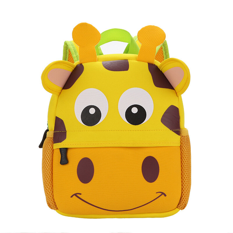 Mochilas escolares populares para niños pequeños, mochila de jirafa de animales de dibujos animados, mochila de jardín de infantes, mochila para niños y niñas