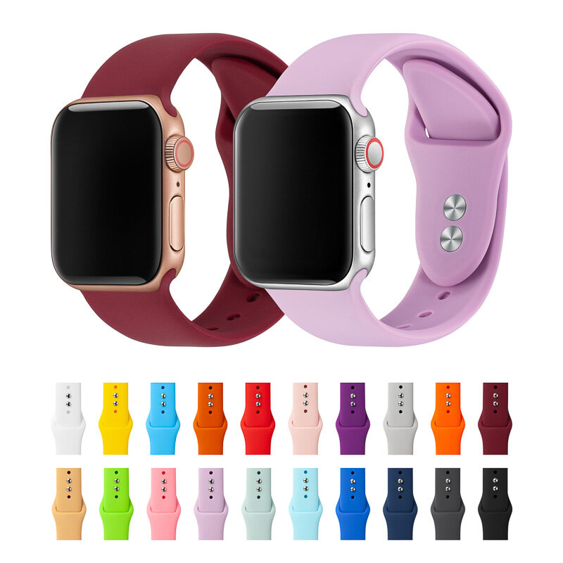 Band For Apple Watch Strap 38mm 40mm 42mm 44mm Soft Silicone Iwatch Strap Bands Bracelet  For Apple Watch Series 4,3,2,1 81024