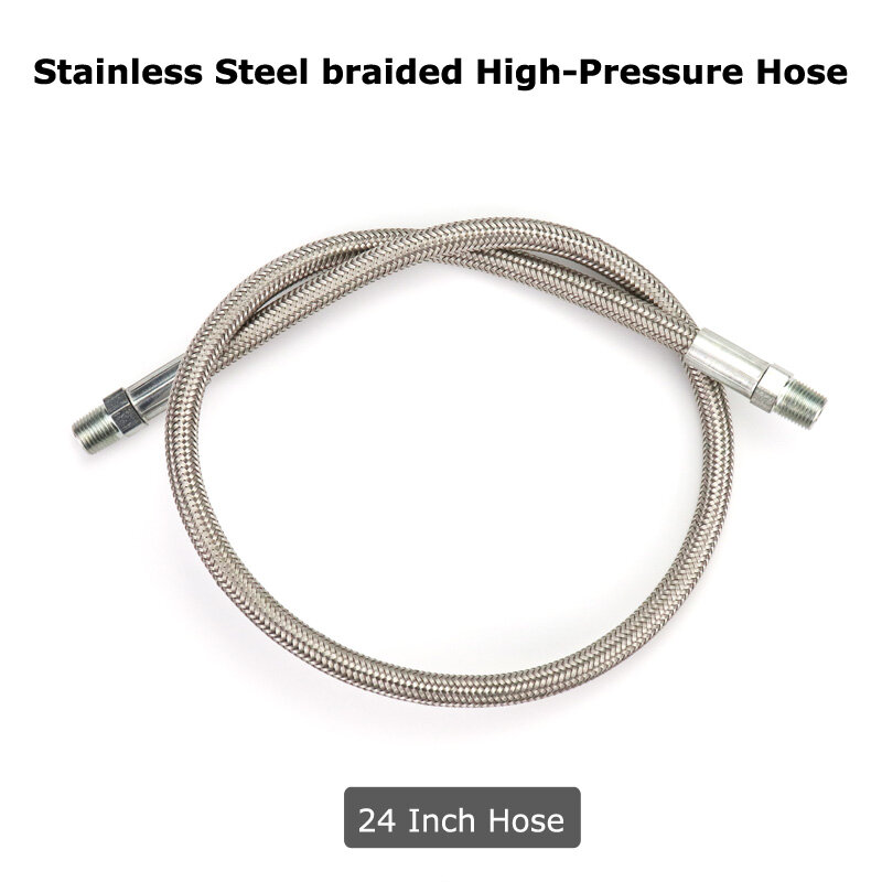 New Stainless Steel braided High-Pressure Hose Line Charging Hose 1/8NPT Thread 10-24-36-50Inch For Air Tool Paintball PCP