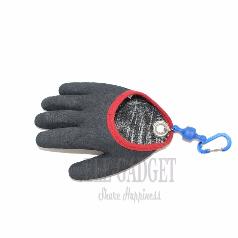 1 Pcs Outdoor Tragbare Angeln Handschuhe Mit Magneten Haken Für Fischer Fang Angeln Anti-Slip Cut-widerstand Handschuhe grau