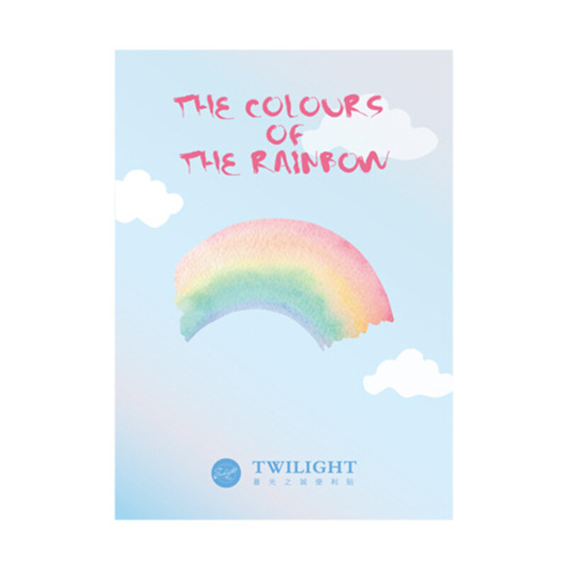 4 pçs o p de arco-íris e nuvens adesivo nota adesivo post cor almofada de memorando planejador adesivos jornal material escolar de escritório f692