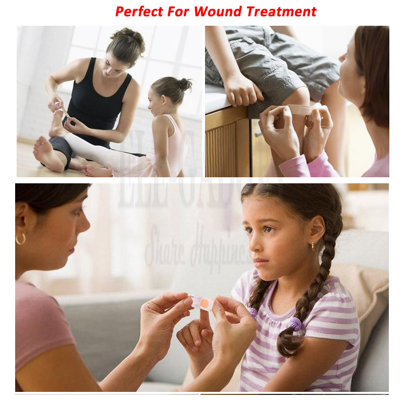 100Pcs/Pack Cartoon Wound Adhesive Plaster Medical Anti-Bacteria Band Bandages Sticker Home Travel First Aid Kit