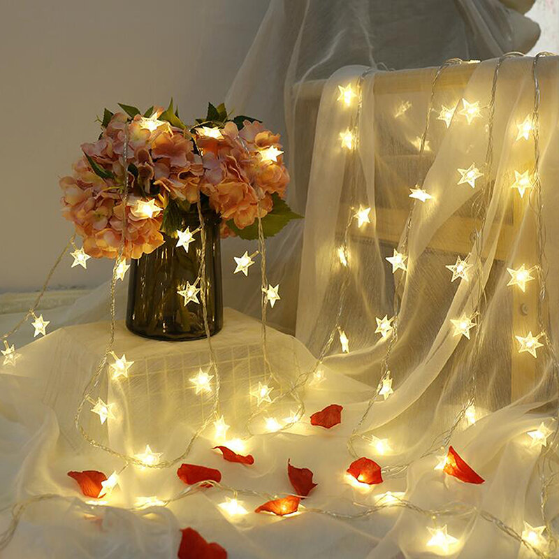 Guirnalda de luces LED con USB y batería, guirnalda de Navidad para fiesta, boda, hogar, decoración de Patio al aire libre