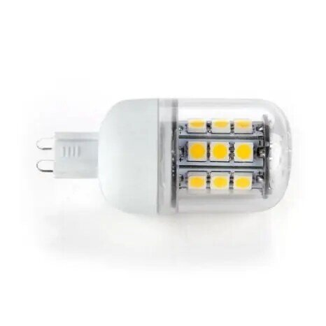 Paquete de 6 bombillas LED de maíz G9 5050 24LED 3W, bombilla led de maíz, lámpara de alta potencia de 360 grados, lámparas de ahorro de energía de 220V, lámpara de baja potencia