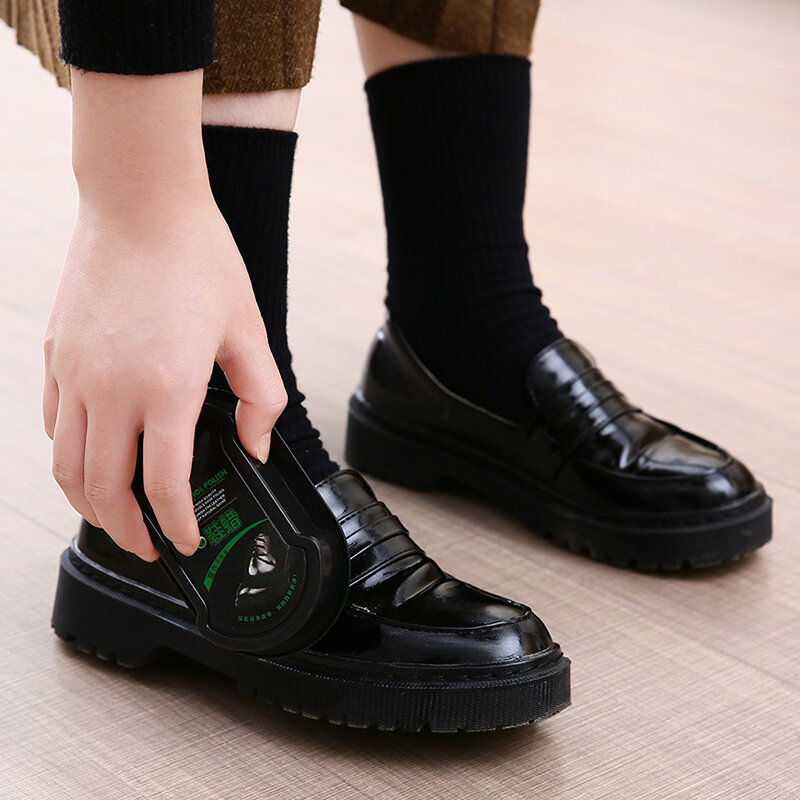1Pcs Doppel-Konfrontiert Schnell Glanz Schuhe Pinsel Multifunktionale Leder Polieren Farblose flüssigkeit wachs glänzende Schwamm polierer Schuh