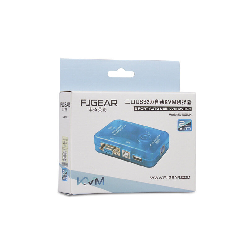 2 포트 VGA 자동 스위치 KVM USB 분배기 스탬프 컨트롤러 Tastiera 마우스 Fino a 1920*1440 Spedizione Gratuita 케이블 포함