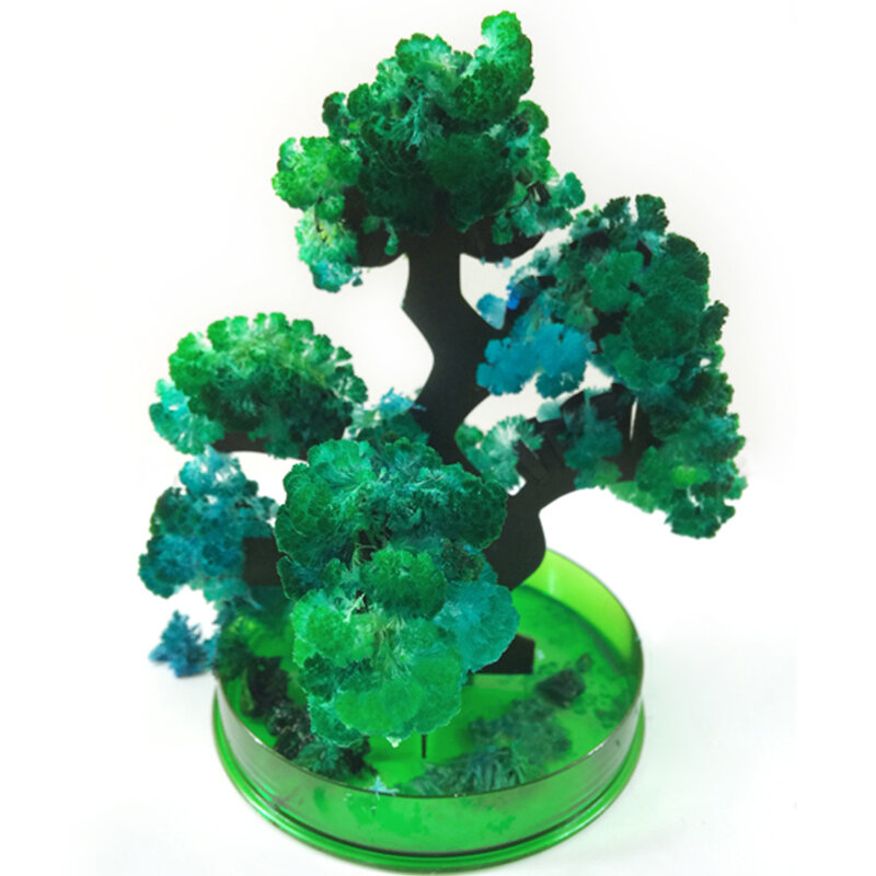 Bonsái de papel mágico Visual verde para niños, Kit de árboles místicos de pino, juguetes educativos de ciencia navideña, 14Hx13Dcm, 2019
