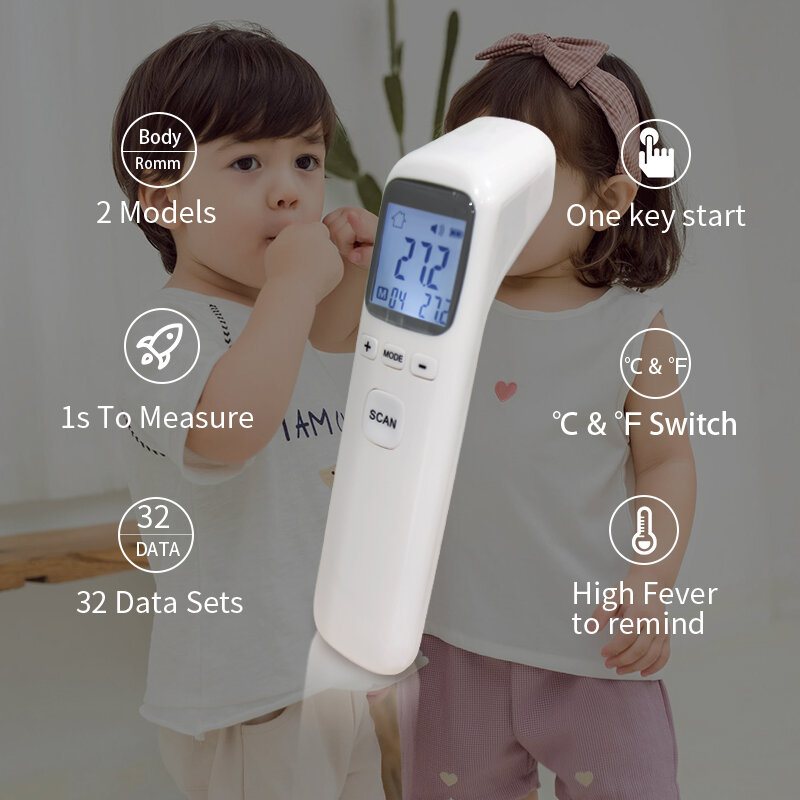 Thermomètre médical de fièvre infrarouge de bébé de Termometr enfants mesure de température de thermomètre sans contact d'affichage à cristaux liquides de laser de Termometro
