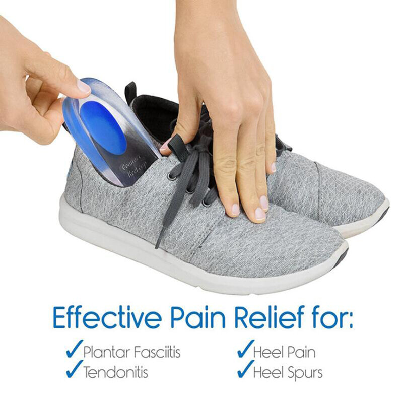 Przezroczysty silikon obcasy z w dwóch odcieniach wkładka poduszki dla stóp ból i ochronne ból pięty zarówno dla mężczyzn, jak i kobiety wkładki