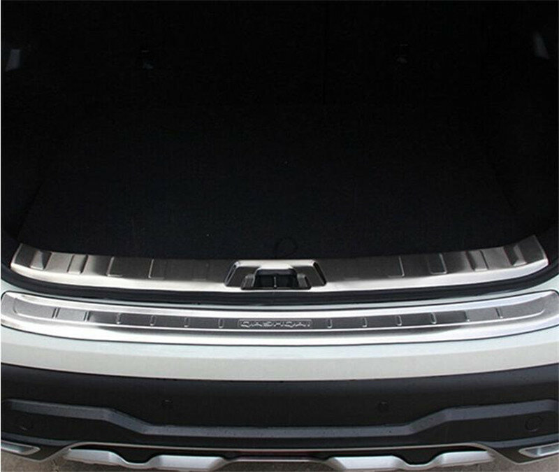 Acessórios do carro de aço inoxidável choques traseiro protetor sill trunk piso placa guarnição para nissan qashqai j11 2016-2018 estilo do carro