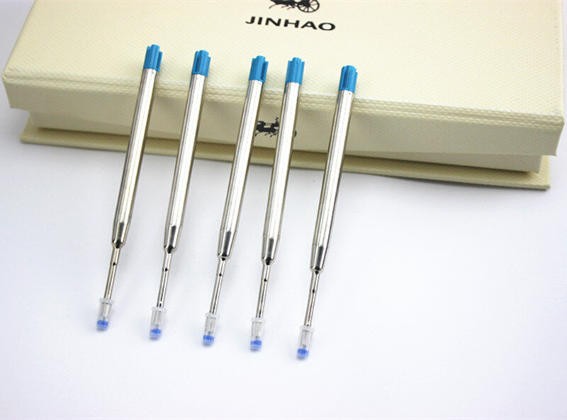 10 Pcs/lot, (Hitam) Ballpoint Pulpen Refill untuk, baru Desain Pulpen Batang/Harga Grosir Mewah Logam Gel Pulpen Refill