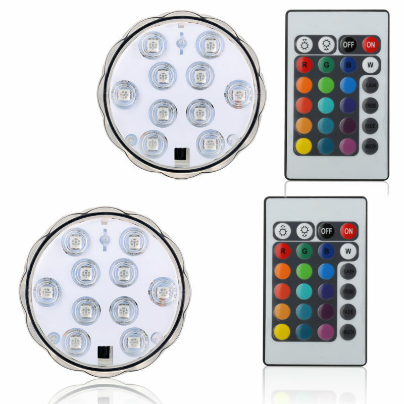 1Pc/lot Remote LED Submersible Light Base Wedding Party Favor 16 Colors Available garden outdoor lighting Decorative Light