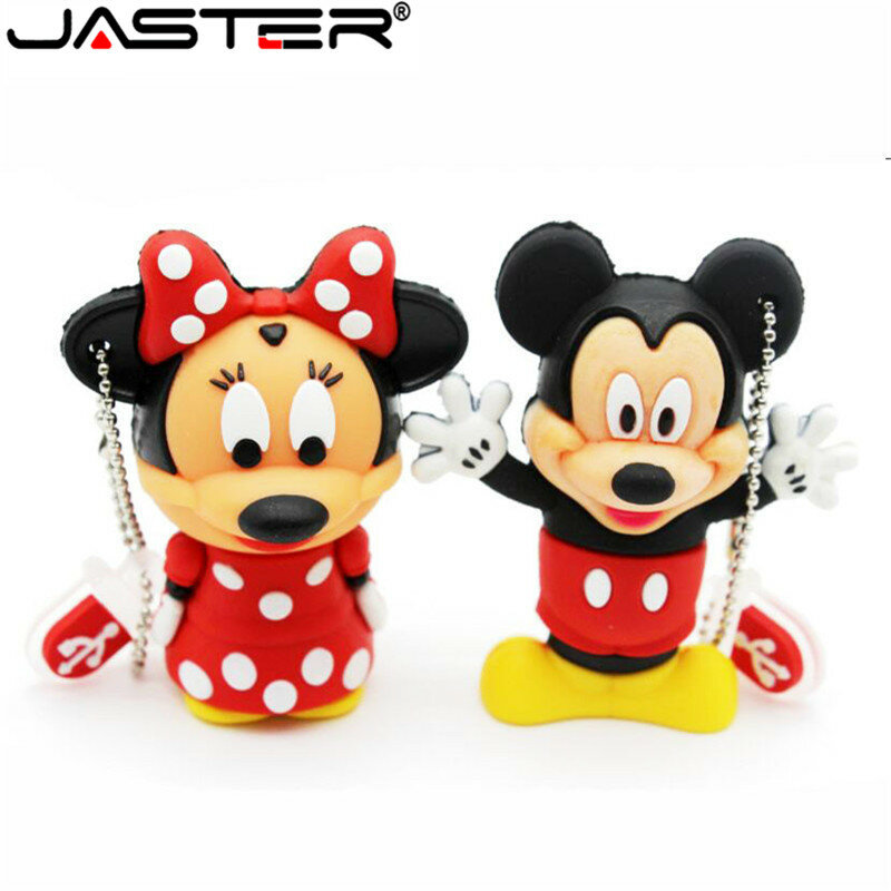 Jaster lovely мини-мышь Микки и Минни USB флеш-накопитель, Подарочный мультяшный флеш-накопитель 1 ГБ/2 ГБ/4 ГБ/8 ГБ/16 ГБ/32 ГБ